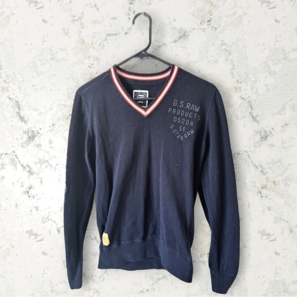 G-Star Raw Men’s  V-Neck Knit Sweater - Picture 1 of 5